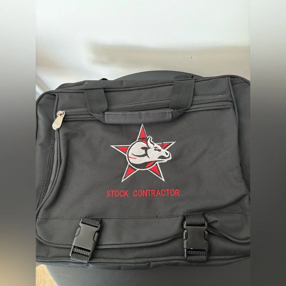New: Vintage PBR Large Logo Stock Contractor Black Laptop/Messenger Bag.Western